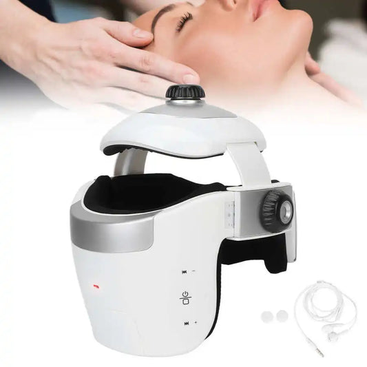 Relaxing Electric Head Massage Helmet with Heat for Headache Relief, Soothing Electric Scalp Massager for Stress & Tension